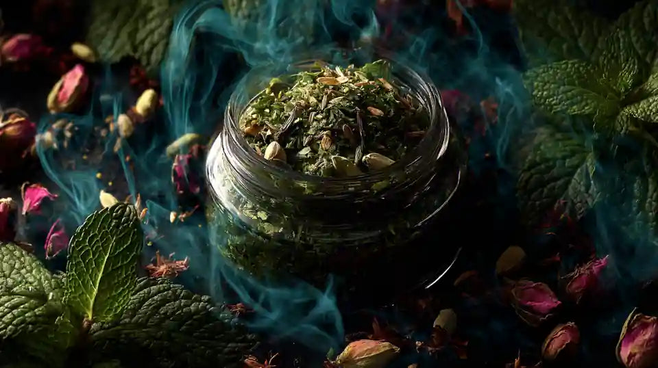 Herbal wellness blend combining Vijaya with traditional botanical ingredients