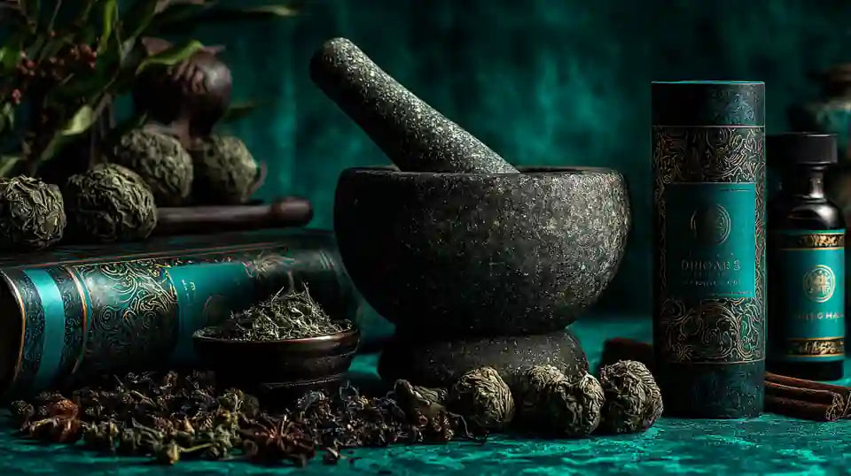 Traditional Ayurvedic preparation process for authentic bhang goli formulations