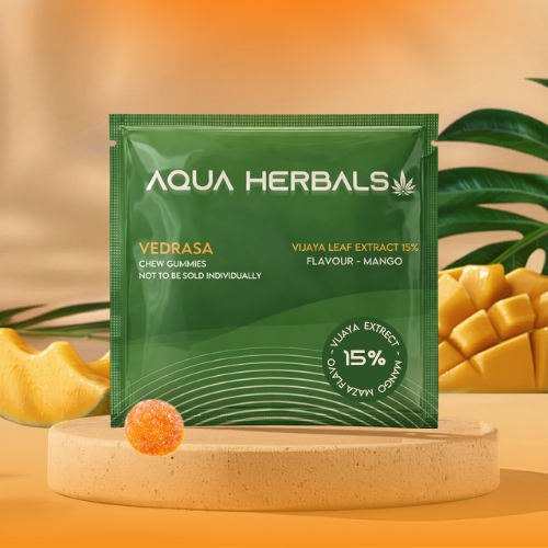 aqua herbals vedrasa vijaya leaf extract gummies mango