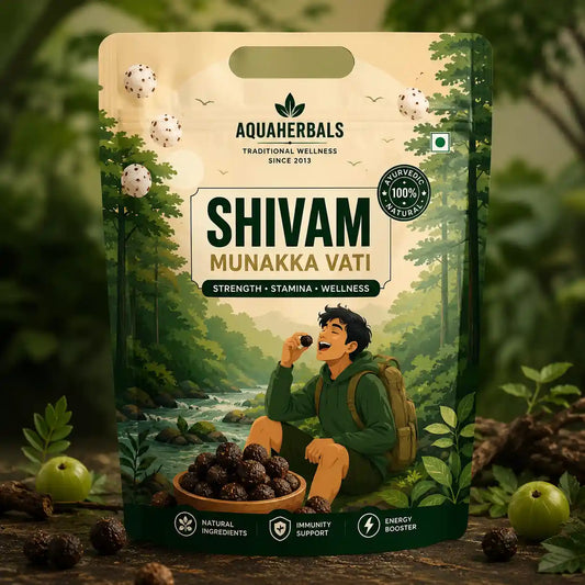 Shivam Munakka Vati by AquaHerbals — devotional Shivratri bhang goli with dry fruits and saffron